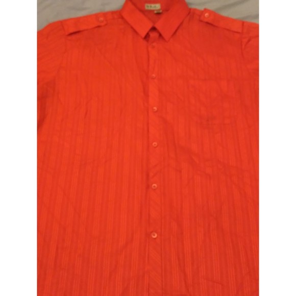 Vintage D'AVILA Red Short Sleeve Button Down Dress Shirt Size 2XL - Picture 9 of 10
